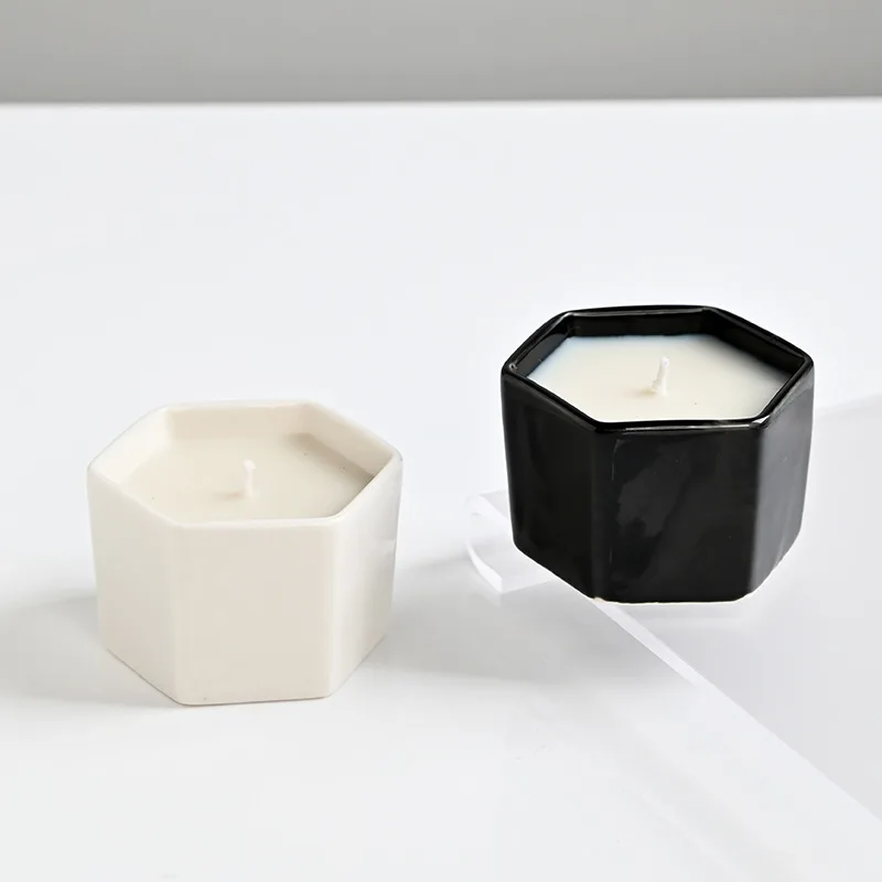 

Candle Container Empty Cup Home Aromatherapy Candle Matte Octagonal DIY Candle Jar