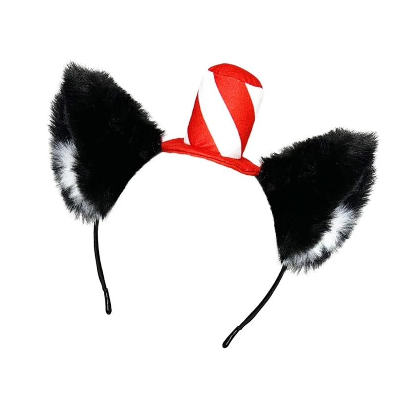 COSPLAY Girls Animal Ear Headband Furry Kitten Headwear Carnivals Party Handmade