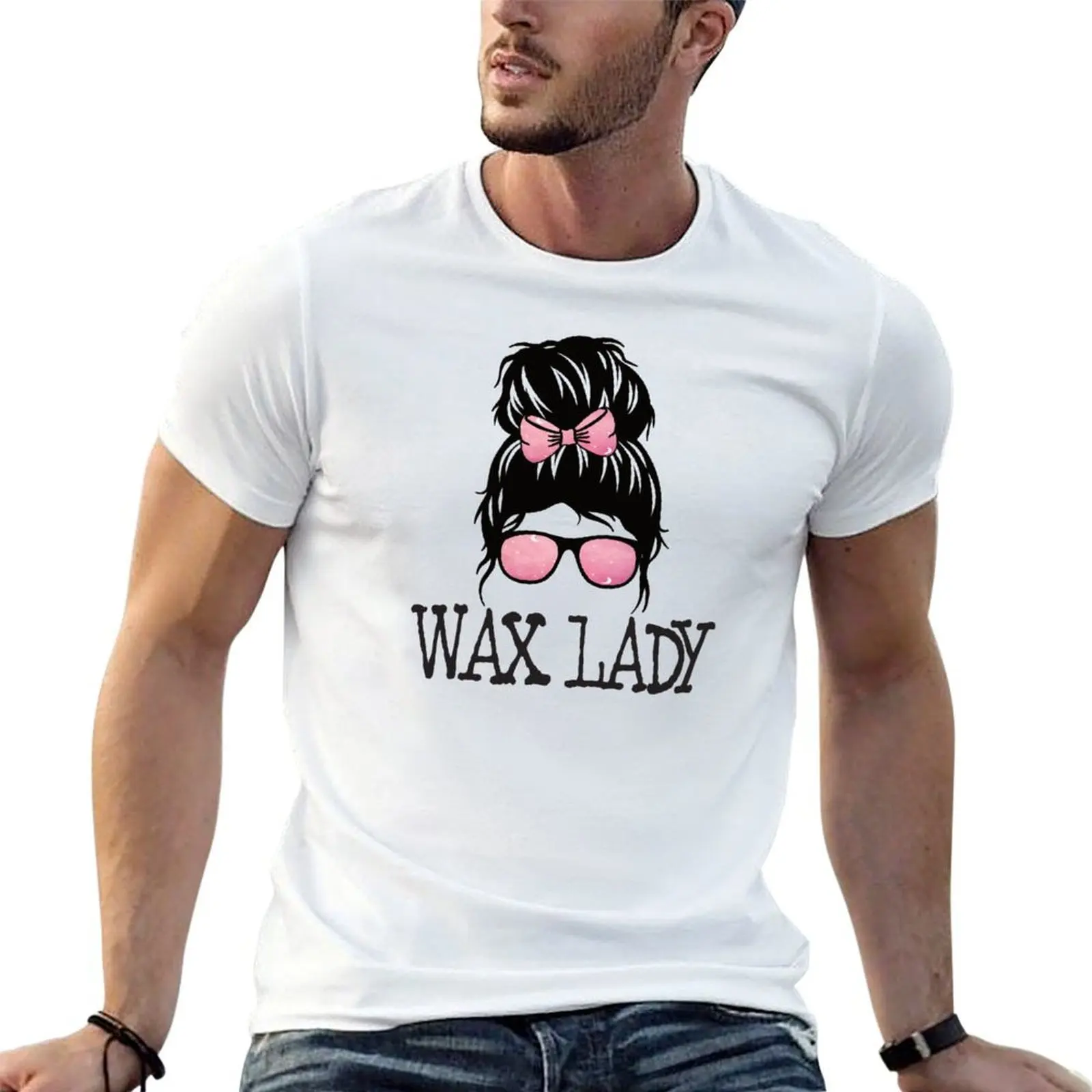 Wax Lady Messy Bun Scented Wax Candle Warmer T-Shirt funny t shirts cotton man t shirts for men T-Shirt