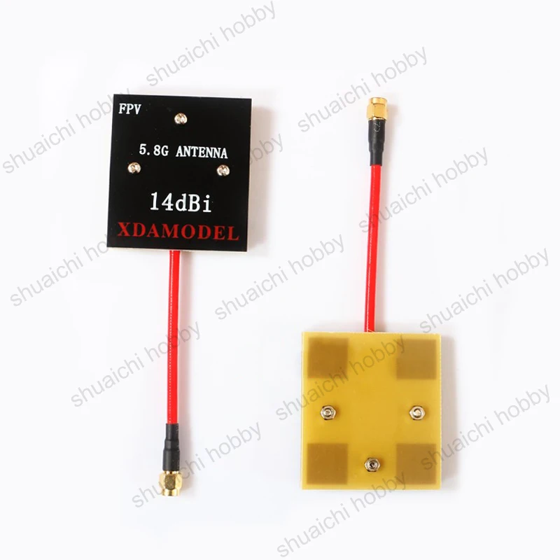 1PCS 5.8G 14dBi High Gain Directional Panel Antenna 5645-5945MHz Frequency Inner Hole/Pin Optional for FPV Receiver RC Airplane