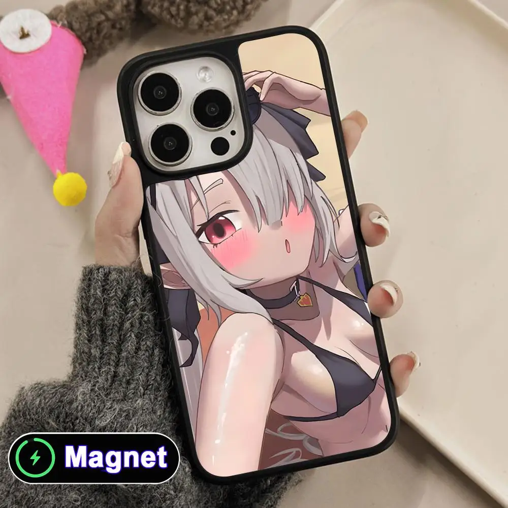 

Blue Archive Shiromi Iori Phone Case for iPhone 17 16 15 14 13 12 11 Air Pro Max Plus Matte Surface Magnet Cover