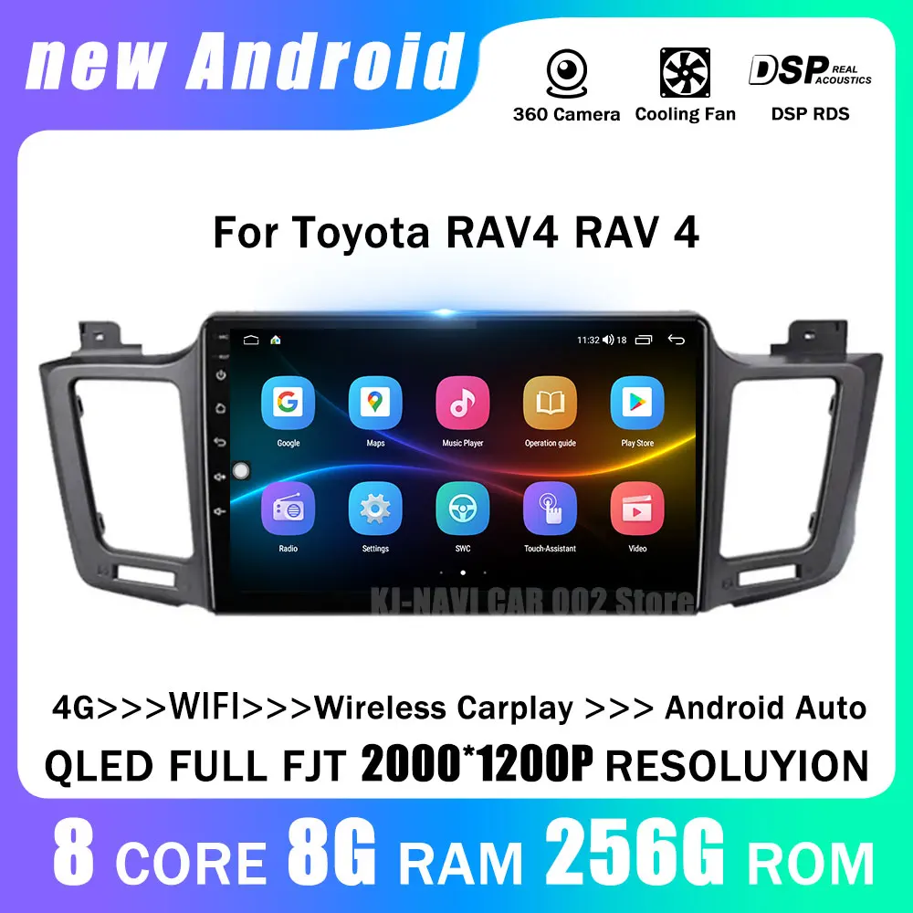 

Android 14 для Toyota RAV4 RAV 4 2012 - 2018 плеер автомобильное радио Carplay 4G WIFI Автомобильный мультимедийный GPS навигатор Bluetooth беспроводной