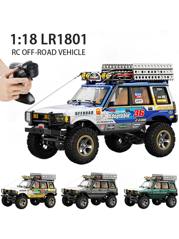 LR1801 Professionelles RC-Auto 1/18 Maßstabgetreuer Offroad-Crawler 8KM/H 2,4G 4WD Ferngesteuertes Spielzeugauto-Modell Outdoor Geschenk für Erwachsene
