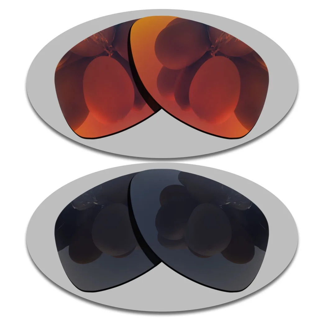 

Fire Red&Grey Black Lenses Replacement For-Oakley Dispatch 2 Polarized Sunglasses