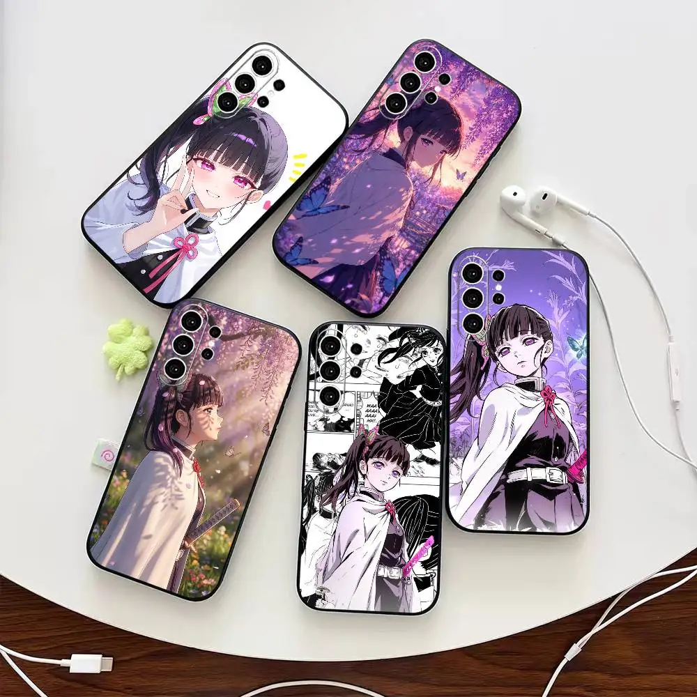 Image of Heißer Anime D-Demon Slayer Kanao Handyhülle für Samsung S25, S24, S21, S22, S23, S30, Ultra, S20, Plus, Fe, Note, 10, 9, 5G Schwarze Hülle