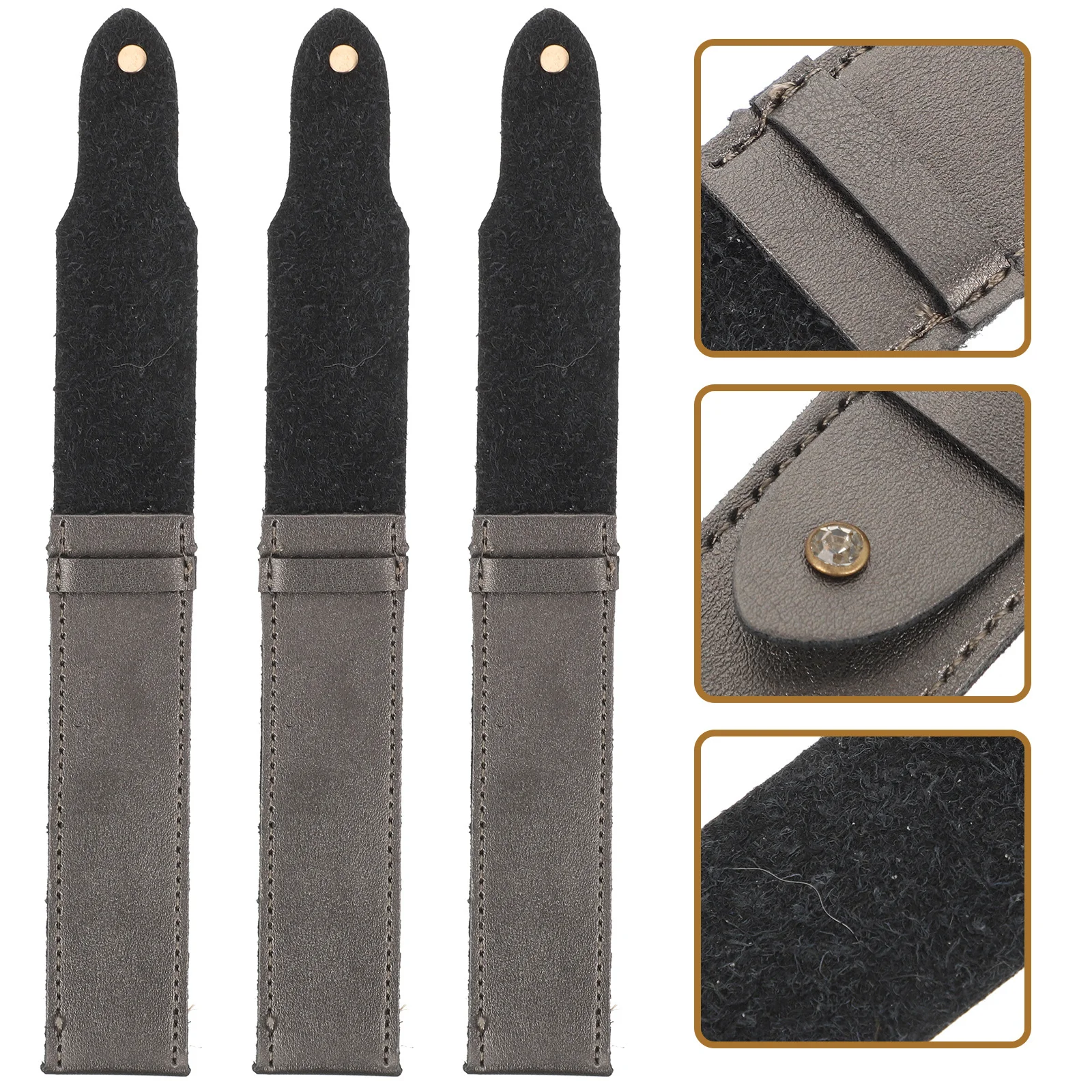 3Pcs Eyelash Tweezers Case PU Pouch Magnetic Snap Closure Compact Lightweight Tweezers Storage Bag Travel Makeup