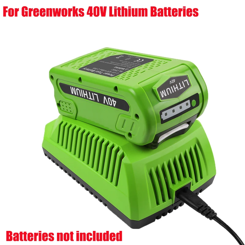 

New Replacement Charger Power Tool Battery Charger Lithium Rapid Charger Compatible with For Greenworks 40V Lithium Batteries