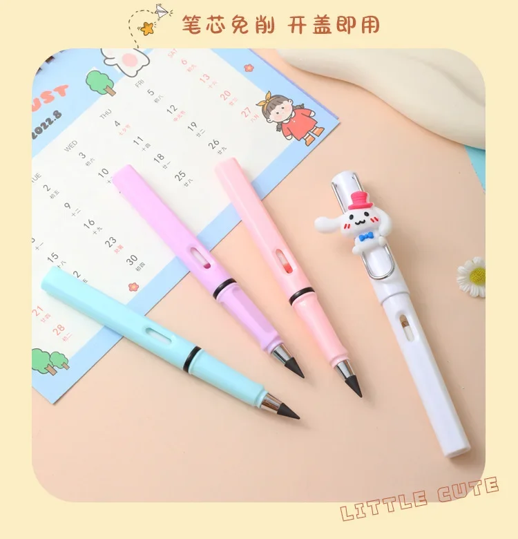 4 styles Sanrio mymelody Kuromi Cinnamoroll Kawaii Eternal Pencil Unlimited Writing Magic Pencil kids Stationery gifts