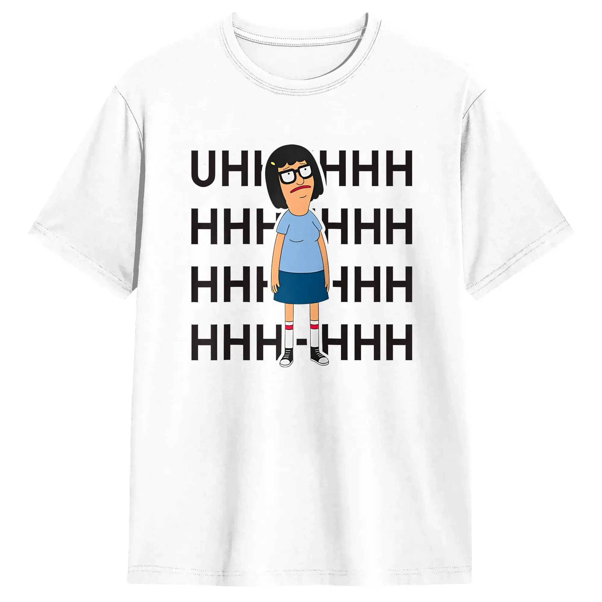 Bobs Burgers Tina UHHHHHHHH T-Shirts Men Women  Amazing Pure Cotton Tee Shirt Round Collar Short Sleeve T Shirts Adult Tops