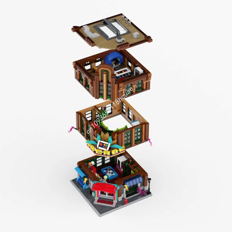 3345 個 MOC 最後のアーケード モジュラー モジュラー建物ビルディングブロック クリスマス アーキテクチャ 子供用レンガ 誕生日 キッズギフト