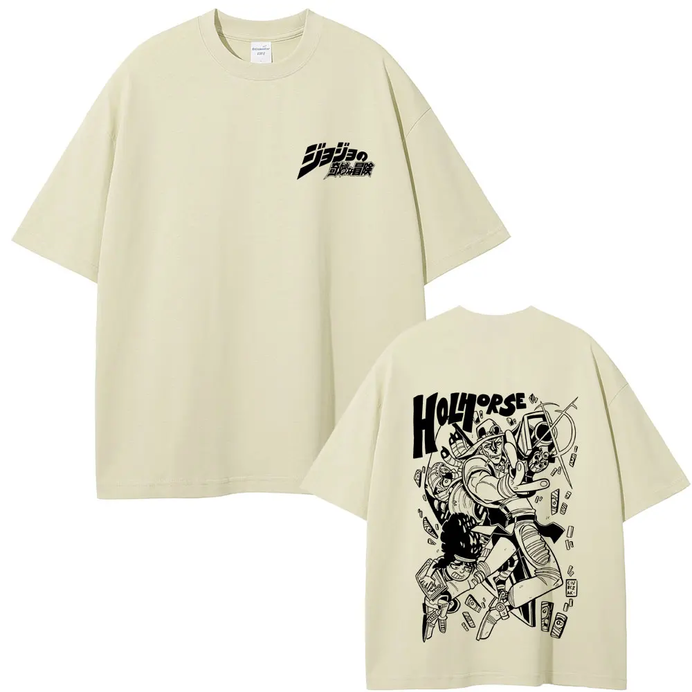 

Anime JoJo's Bizarre Adventure Hol Horse Graphic T-shirt Men Women Manga Casual Soft Cotton T Shirts Male Fashion Vintage Tshirt