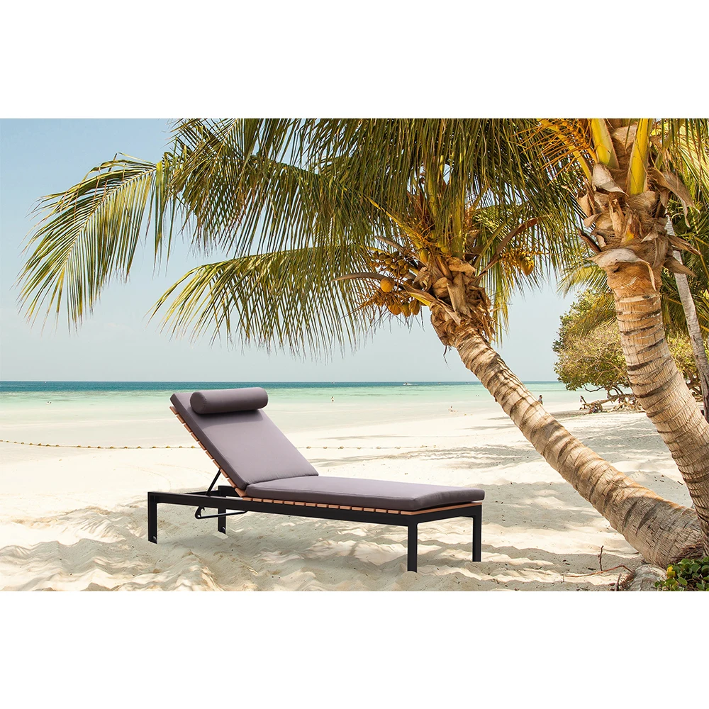 xx-Wood High End Outdoor Chaise Lounge Hotel Commercial Project Poolside Sun Lounger Chair Manufacturer Garden Furniture