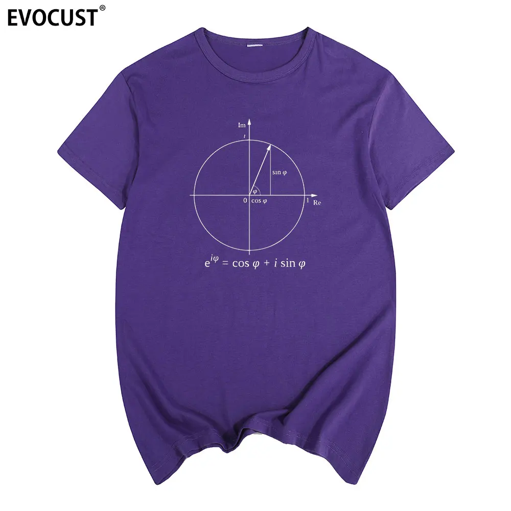 Euler-男性と女性のためのユニセックスコットンTシャツ,元のID,科学的でエレガントなTシャツ