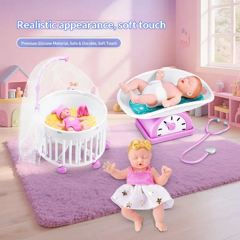 

Zuru My Mini Baby Series 2 5 Surprise Mystery Blind Ball Mini Doll Toy With Cradle Accessories Children Collectible Doll