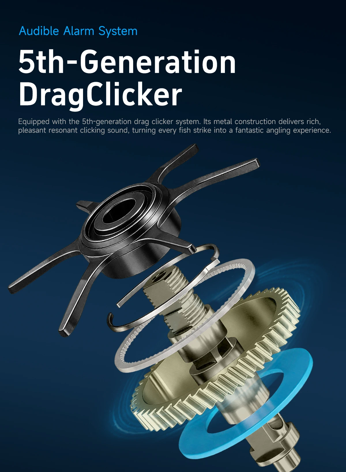 TEBEN Litespin 2 DC Digital-gesteuerte Trommel-Angelrolle 155g 6+1BB 8.1:1 5KG Max. Bremskraft Rundrolle für Köderangeln – Detail 11