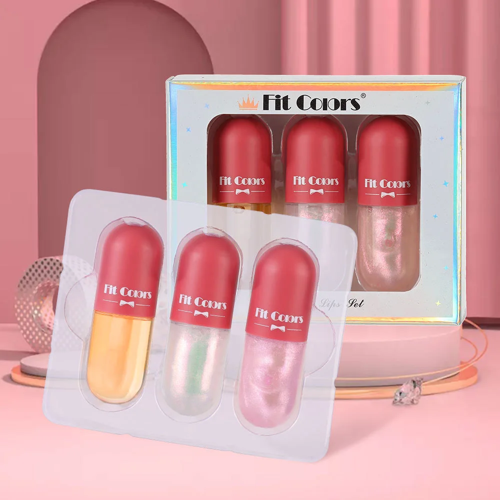 

1pc Capsule Lip Gloss Moisturizing Mirror Water Light Plumping Lip Tint Cross border Hot Selling