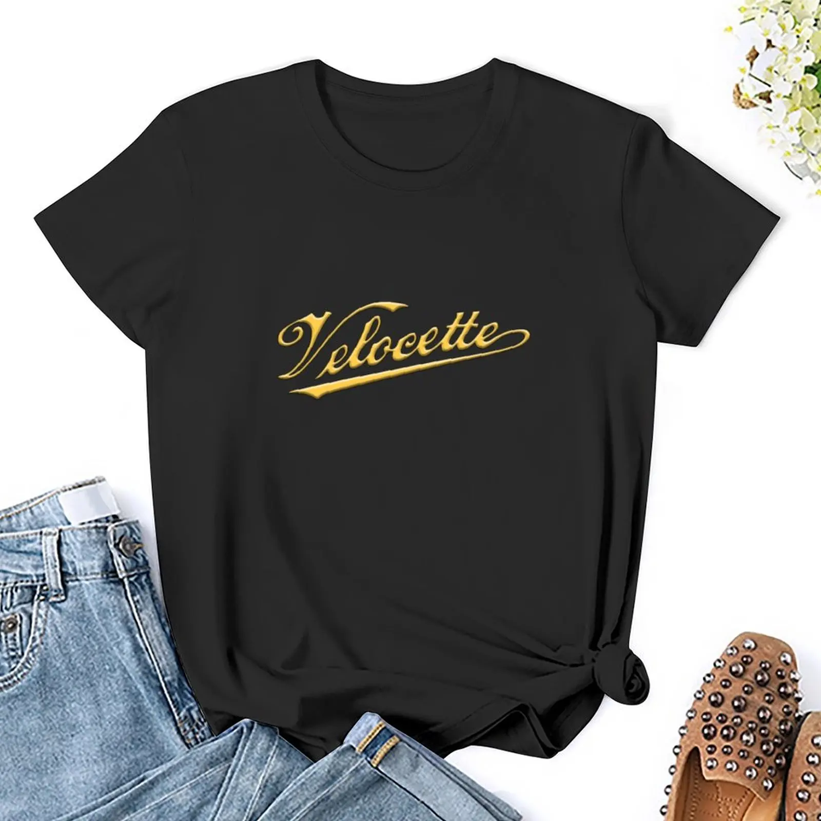 Velocette Motorcycle Logo T-Shirt kawaii clothes blanks anime ariat shirts for Women