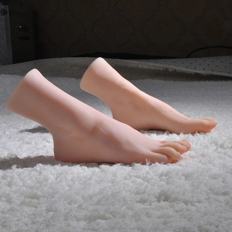 TPE 3812 Mannequin Female Foot Model Fake Nail Practice Leg Mold Lifelike Manicure Feet for Shooting Shoes Sock Display Props
