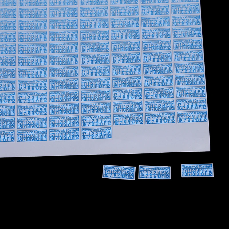 جديد 24/25/26/27 سنة الضمان مختومة التسمية حماية السلامة ملصق المسيل للدموع غير صالح الهاتف المحمول الالكترونيات ملصق هش