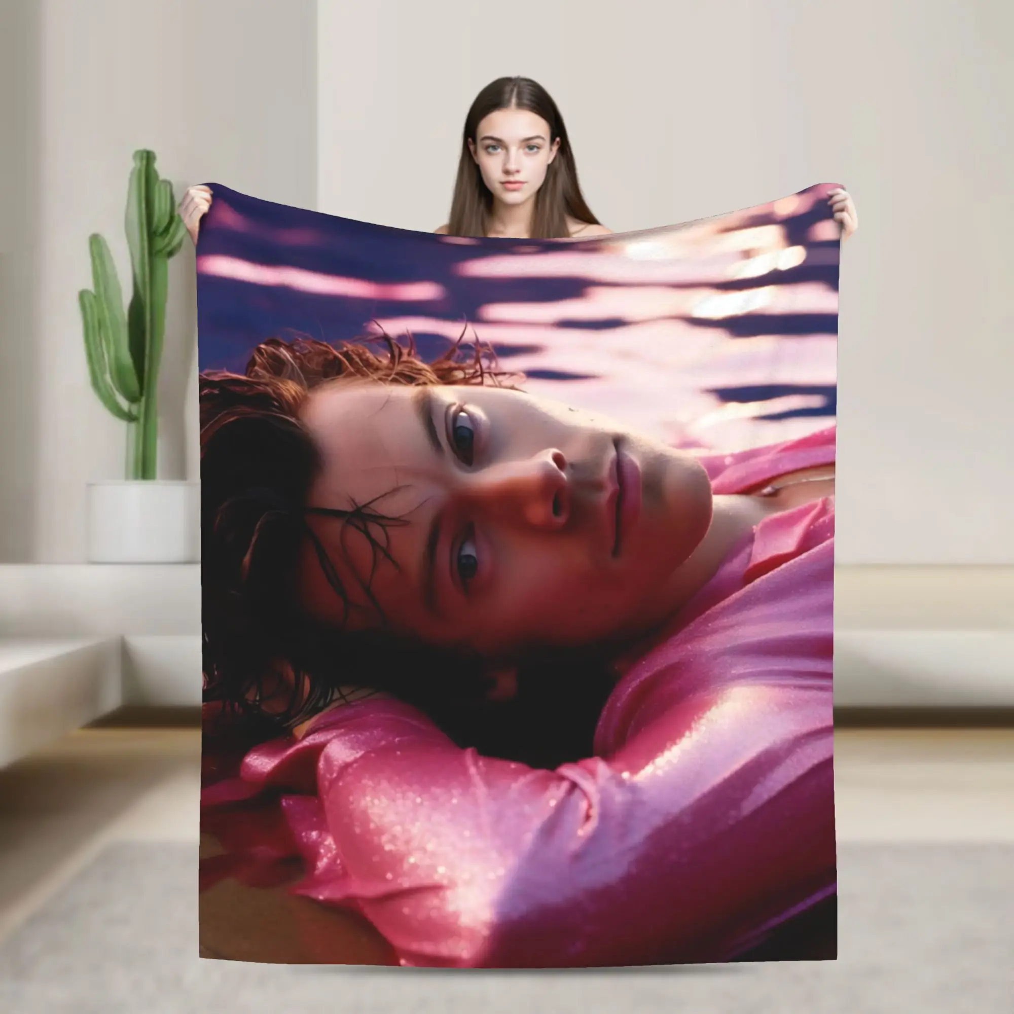 Kiss All The Time Album Blanket Harrys Music Styles Fuzzy Novelty Warm Throw Blanket for Bedspread Summer