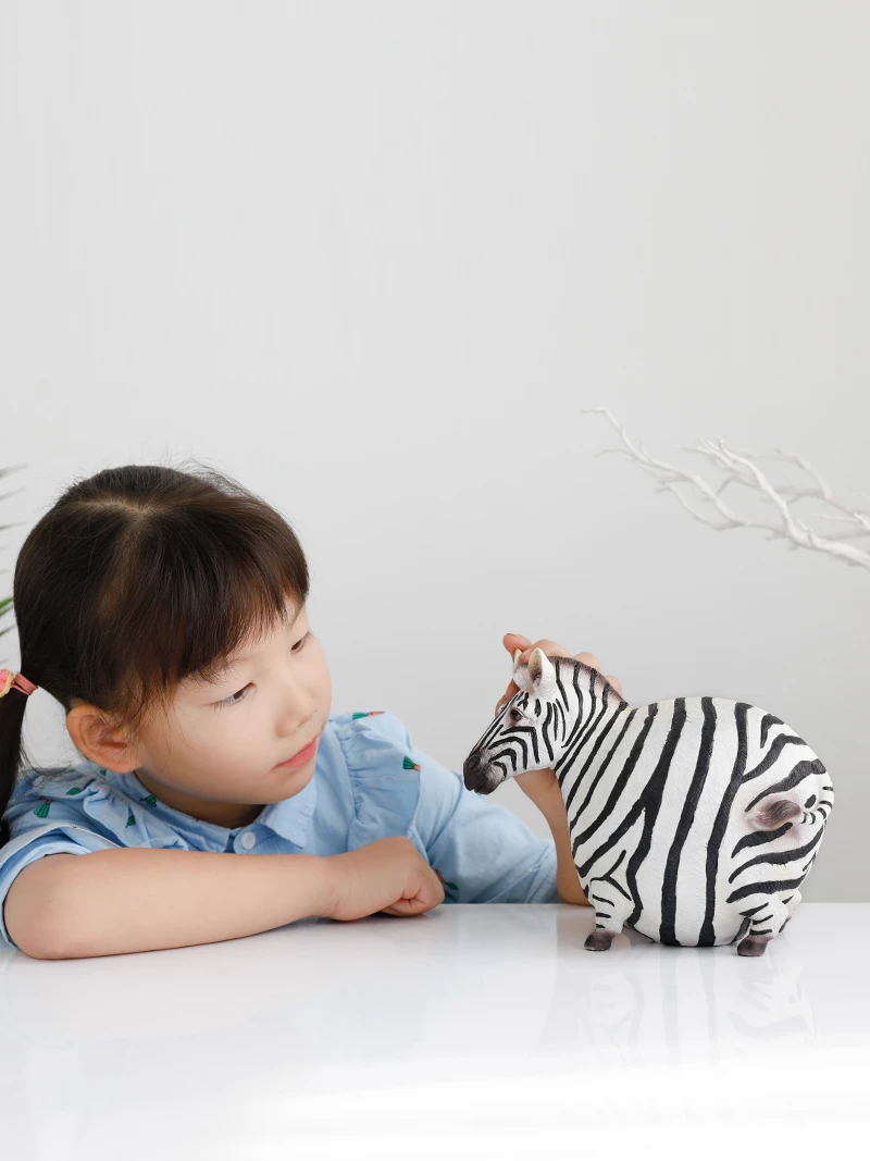 

Nordic Resin Crafts Cute Zebra Desk Ornaments Handmade Miniature Fairy Garden Figurines Creative Home Decoration Accessories
