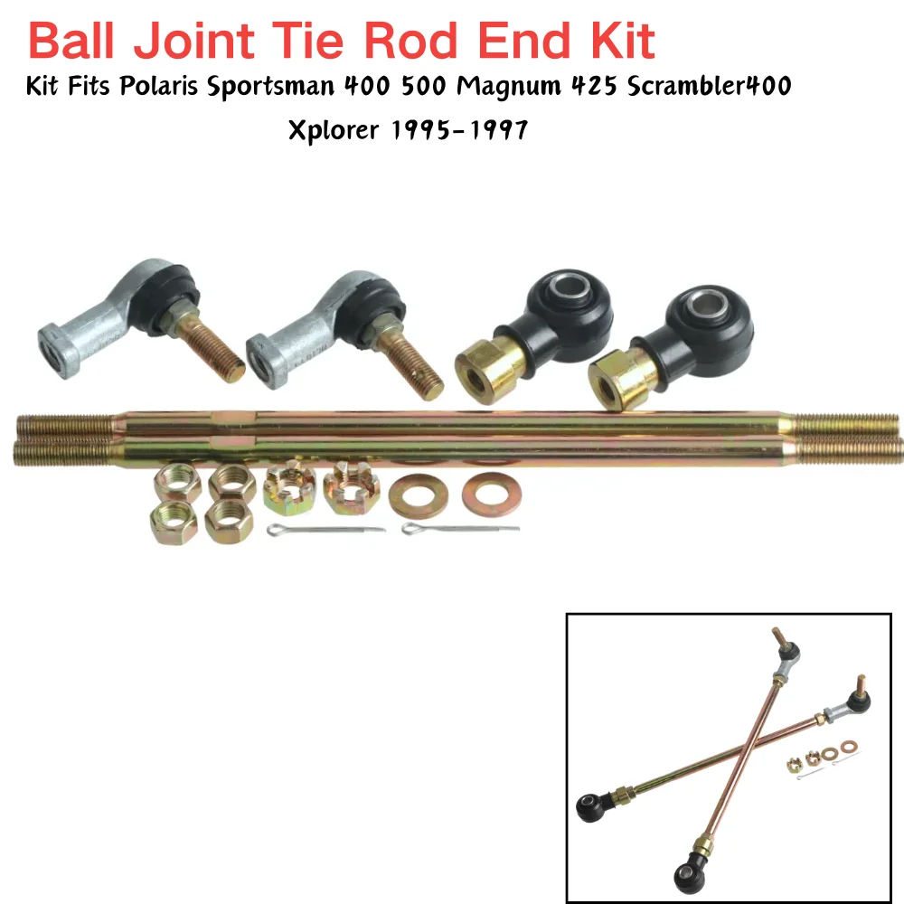 Ball Joint Tie Rod End Kit Fit Polaris Sportsman 400 500 Magnum 425 Scrambler 400 Xplorer 1995‑1997