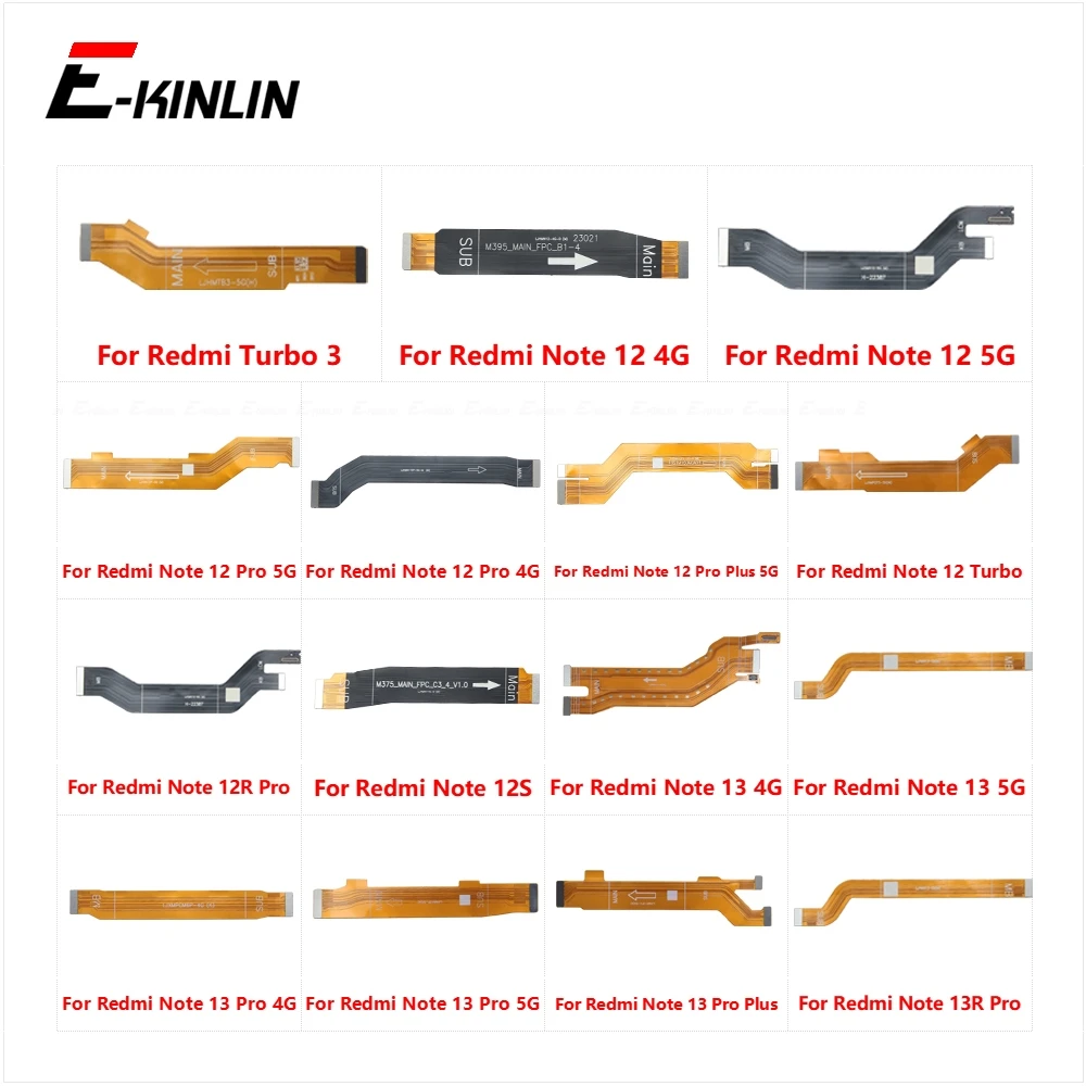 Mainboard Motherboard LCD Connector Flex Cable For XiaoMi Redmi Turbo 3 Note 12 12R 12S 13 13R Pro Plus 4G 5G Parts