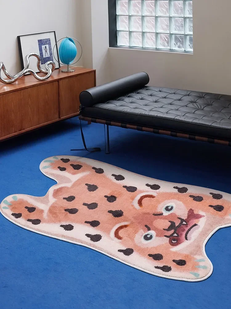 Artistic Aesthetic Carpet Creative Tiger Decorative Living Room Carpets Comfortable Soft Luxury Rug Machine Washable Bedroom Rug