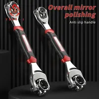 YUANJ 1PC 52-in-1 Multi-Functional Socket Wrench Set - 8-19mm Non-Slip Handle & Rotating Bone Design 360 Degree Universal Wrench