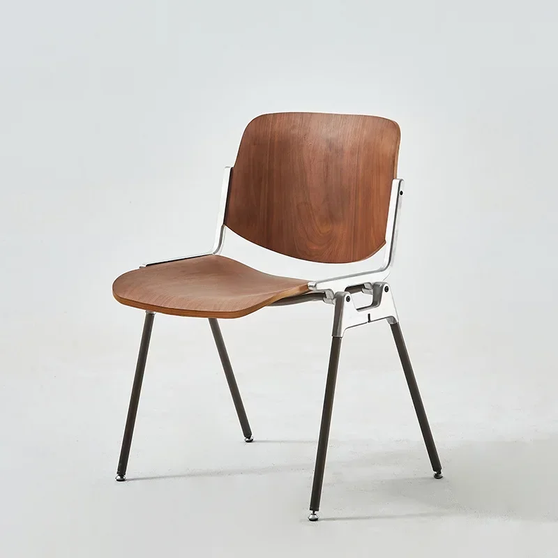 كرسي طعام عتيق، مقعد منزلي، مسند ظهر أمريكي خفيف فاخر، شبكة من الفولاذ المقاوم للصدأ، كرسي قهوة عتيق باللون الأحمر