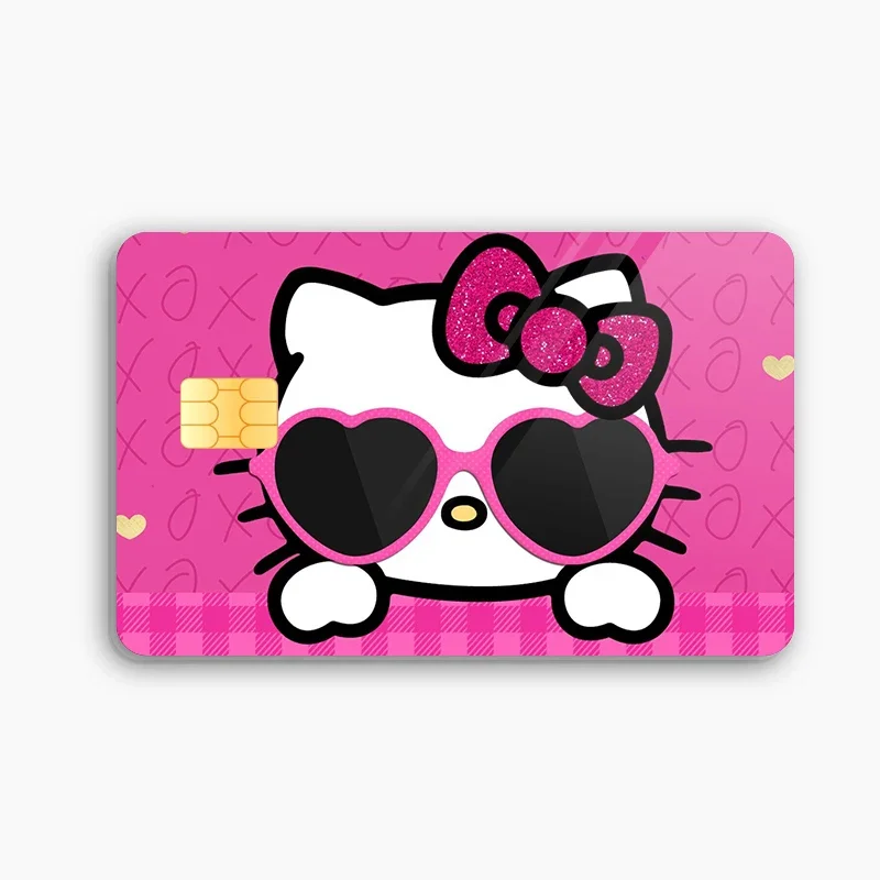 Hello Kittys Credit Debit Card Sticker Diy Sanrios Anime Melody Waterproof Poker Sticker Film Tape Skin for Small Chip