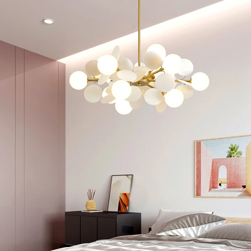 Plafonnier LED Suspendu au Design Moderne Coloré, Éclairage d'Nik, Luminaire Décoratif de Plafond, Idéal pour un Salon, une Salle à Manger, une Chambre à Coucher, une Villa, un Bar ou un Allée, Nouveauté