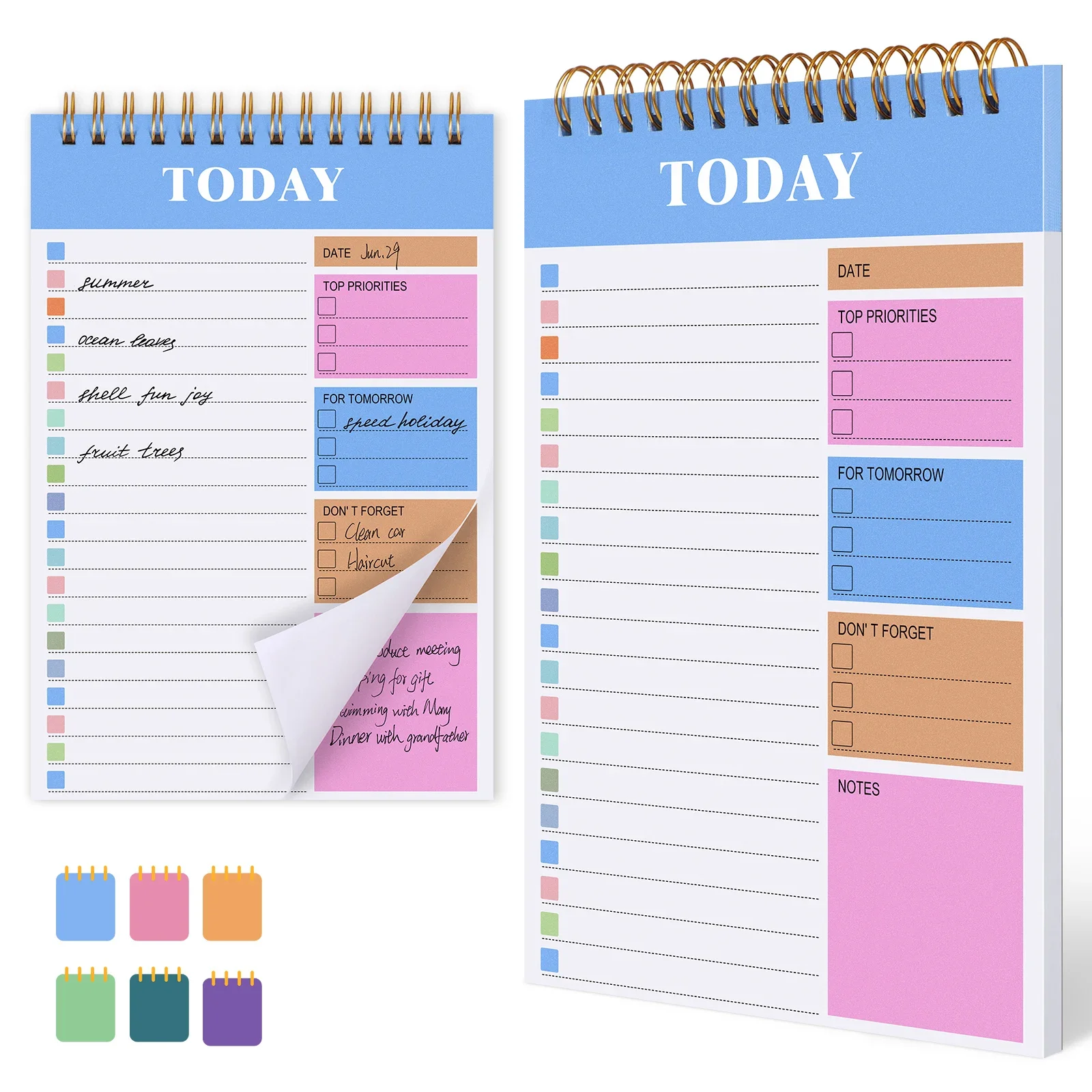 32 Sheets Notebook Stationery Agenda Undated Daily Planner Office Supplies Notepad Discount Journal To Do List 2024/2025