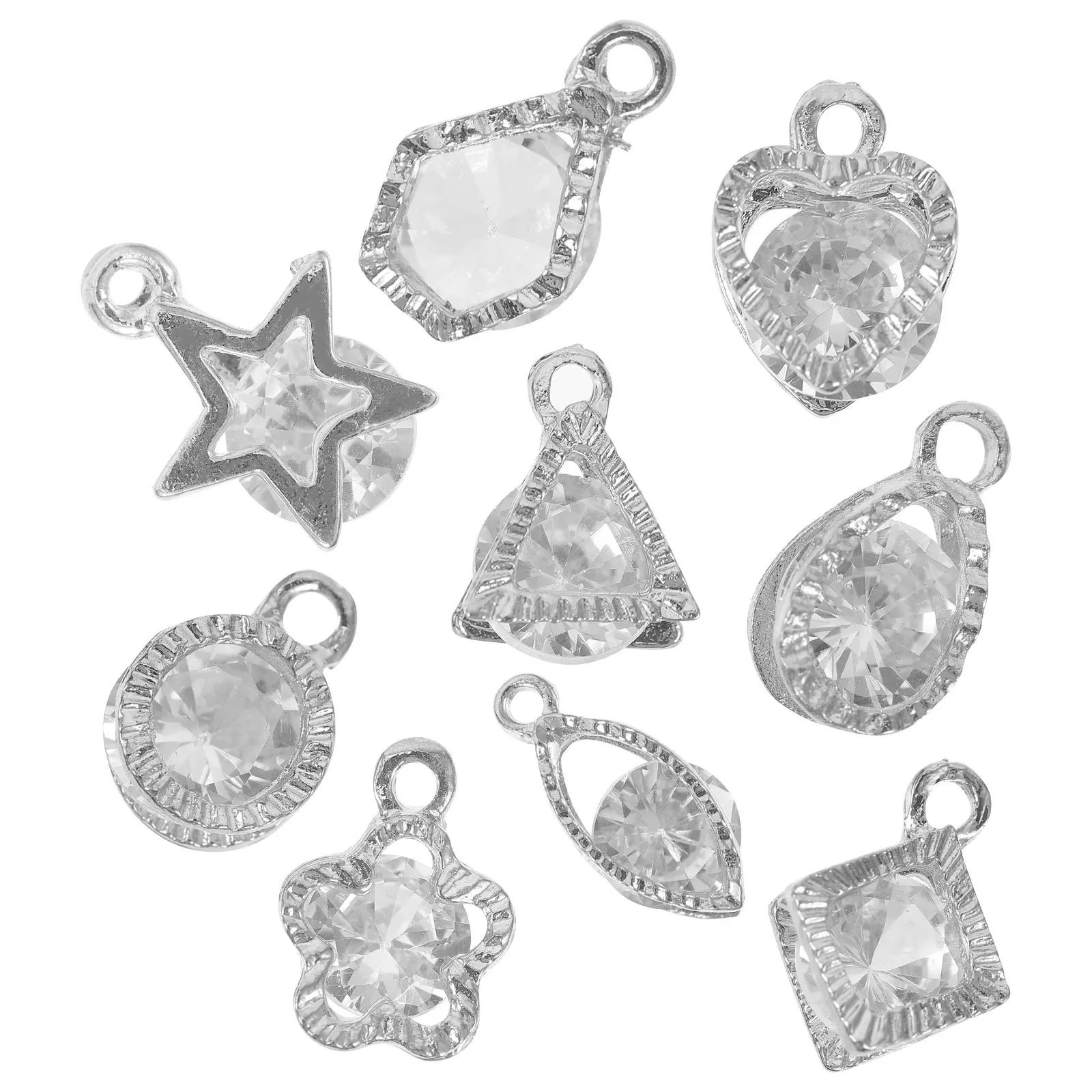 

90Pcs Zircon Alloy Pendants DIY Material for Earrings Bracelets Necklace Charm Jewelry DIY Material Jewelry Pendant