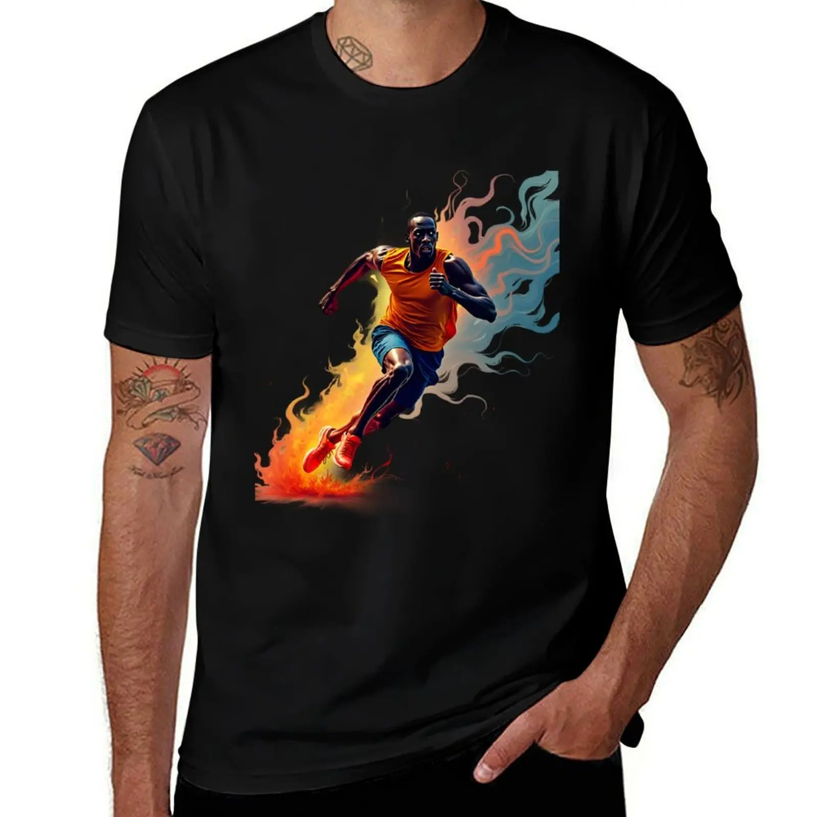 

Usain Bolt T-Shirt essential t shirt t shirts for man cotton soft man t shirts for men T-Shirt