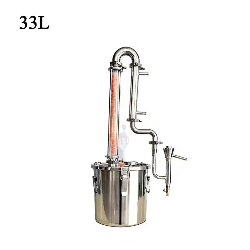 33L Alcohol distiller Liquor Distilling Equipment for Wine Beer Brewing Machine Alcohol at Home Vodka Distilling Column Glass