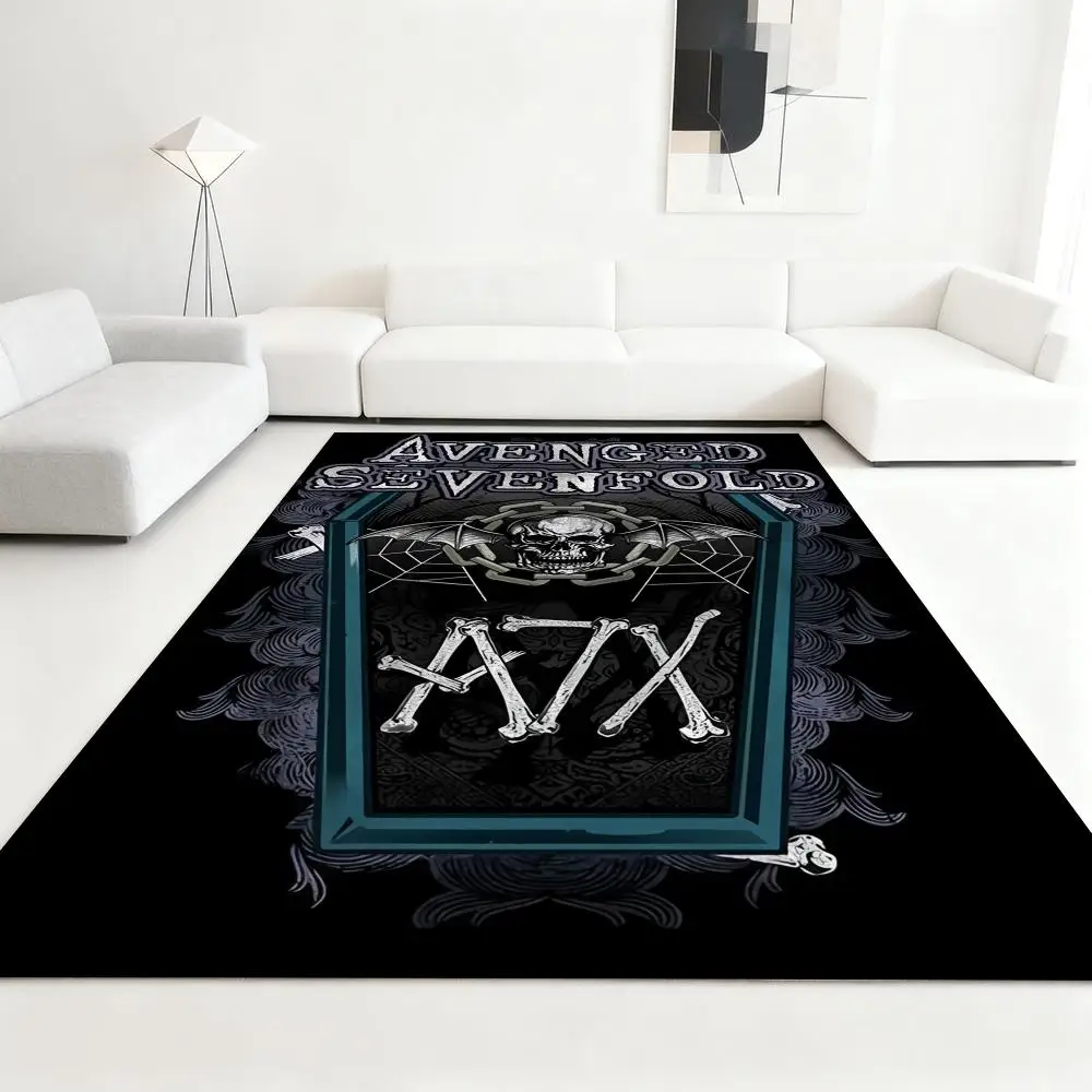 

cool A-Avengeds Sevenfolds Rock Floor Mat Soft Thickened Absorbent Non-Slip Bedroom Living Room Door Mat Home Decor Flannel Rugs