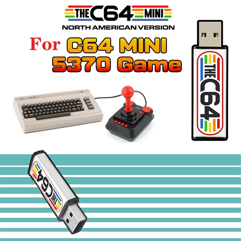 Spare Parts Accessories USB Stick For C64 Mini Retro Game Console Plug And Play USB Stick U Disk Game Disk With 5370 Games