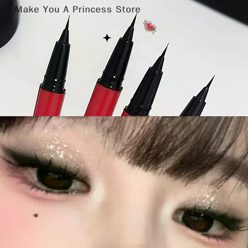 【HBA】DIKALU Ultrafeiner flüssiger Eyeliner, liegender Seidenraupen-wasserdichter, schnell trocknender, nicht verschmierender Eyeliner, natürliches Eyeliner-Make-up