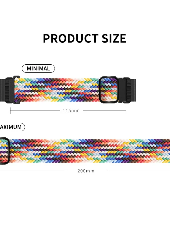 Braided Nylon Elastic Strap For Garmin EPIX GEN2 Fenix7 7X Solar/6X 6XPro 5XPlus Enduro 2 Watchband QuickFit 22mm 26mm