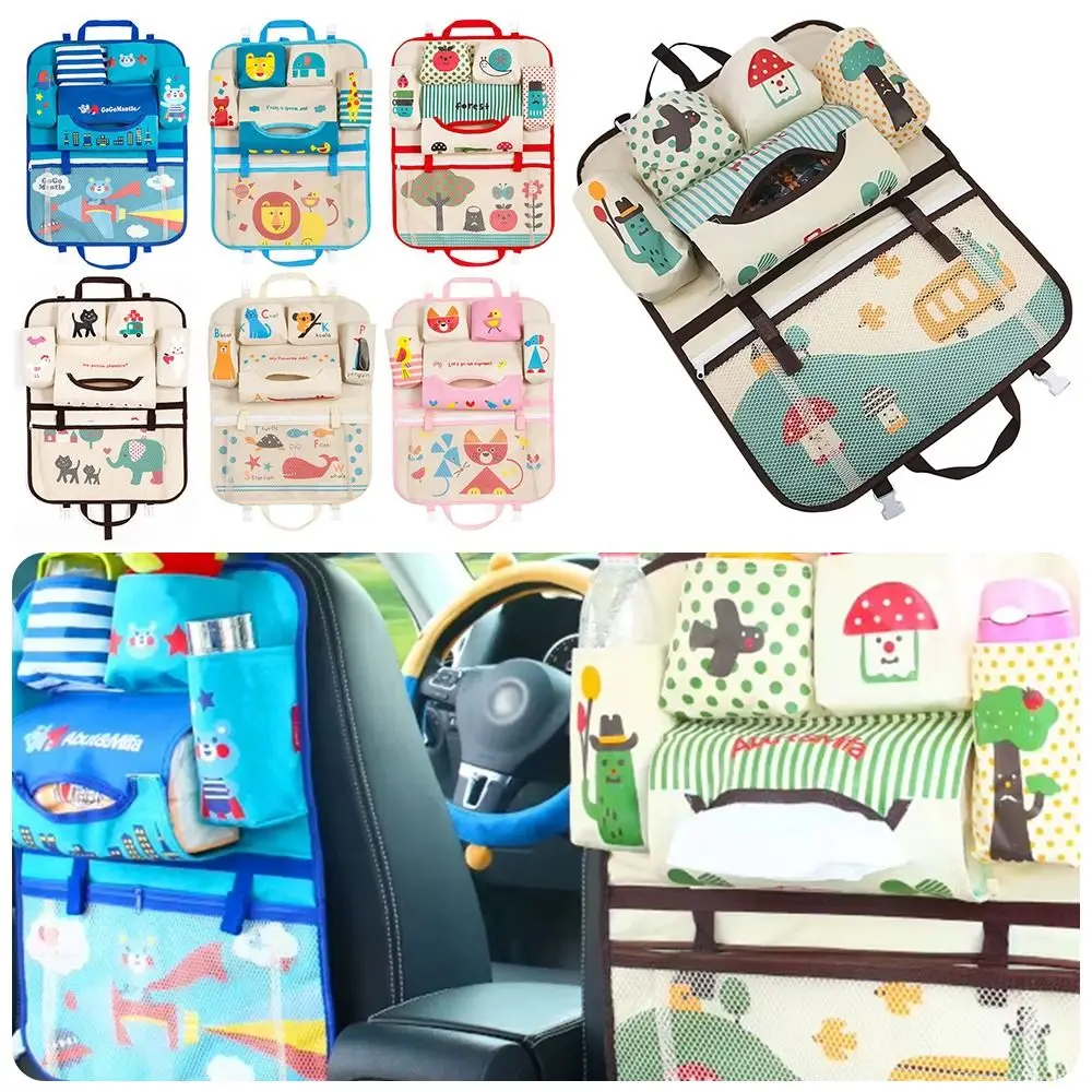 

1Pcs Large Capacity Car Seat Back Storage Bag Cartoon Multi-functional Seat Organizer Seat Hanging Bag