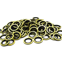 6/8/10/12/14/16~60mm O-ring Bonded Washer Metal Rubber Oil Drain Plug Gasket M6/M8/M10/M12/M14/M16~M60 Washer Sealing Ring Kit