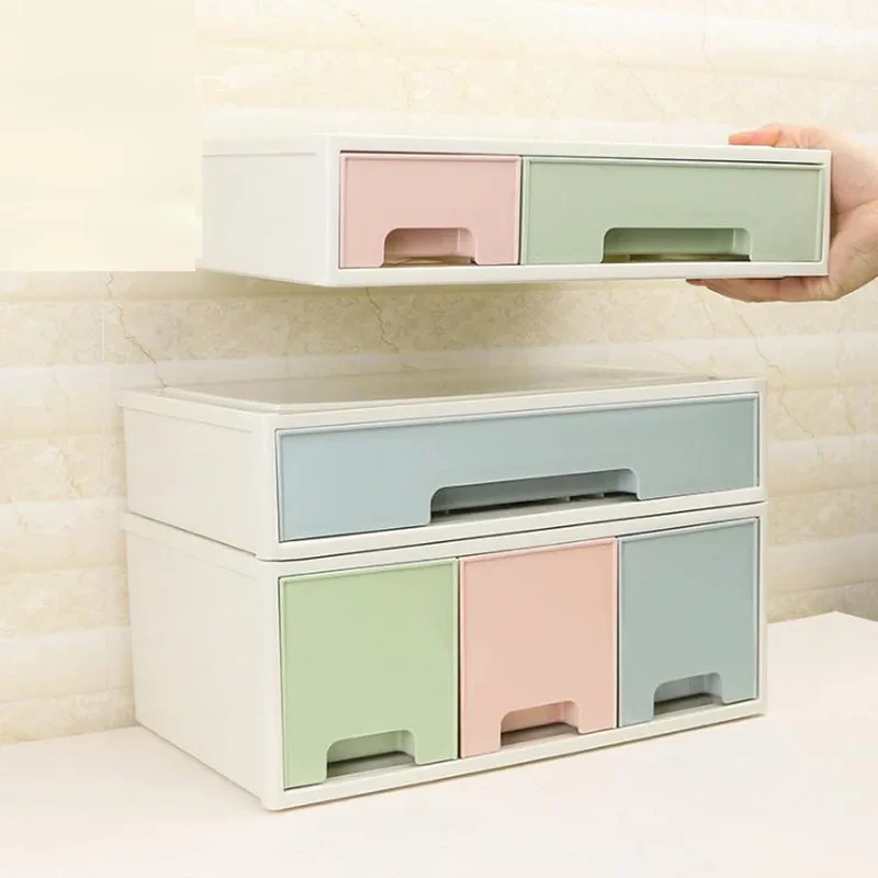 

Large Stackable Compartment Organizer Box Cosmetic Desktop Storage Drawer Combination Organizer Storage