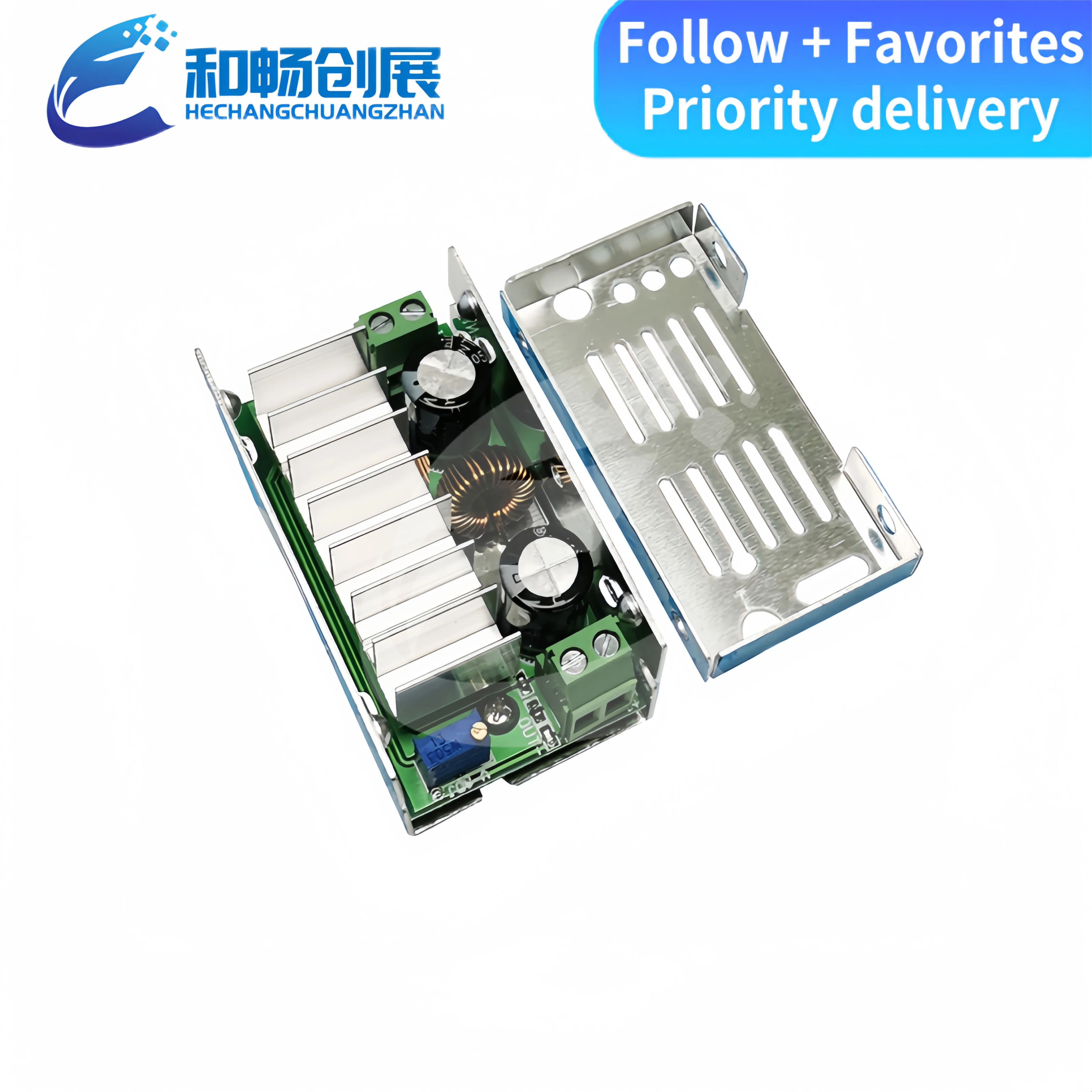 200W high-power boost power module DC6~35V to DC6~55V output voltage adjustable with aluminum casing