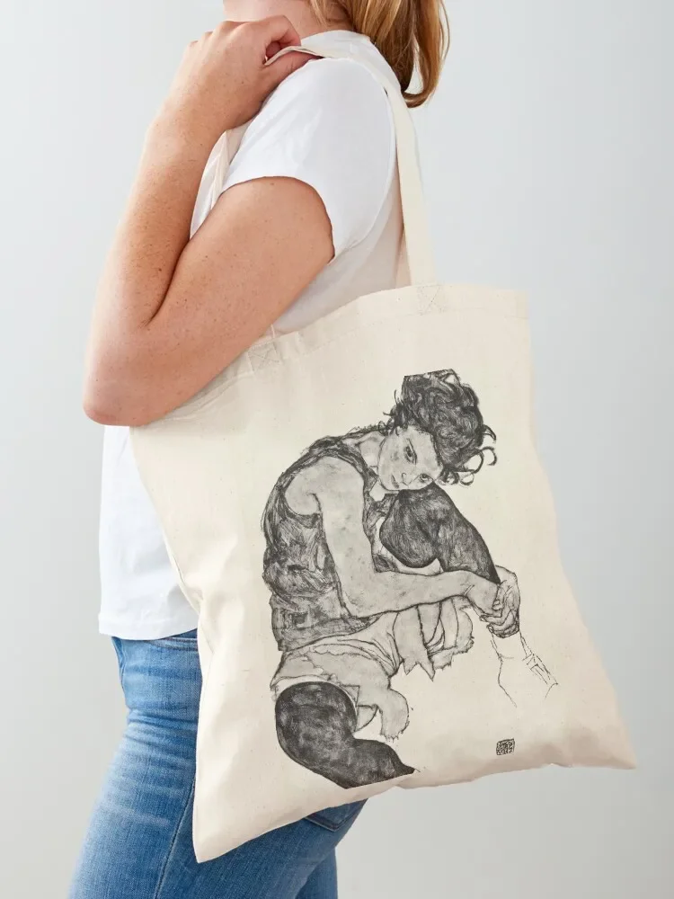 Egon Schiele - Zeichnungen I 1917 Tote Bag Women's shopping bag Custom bag