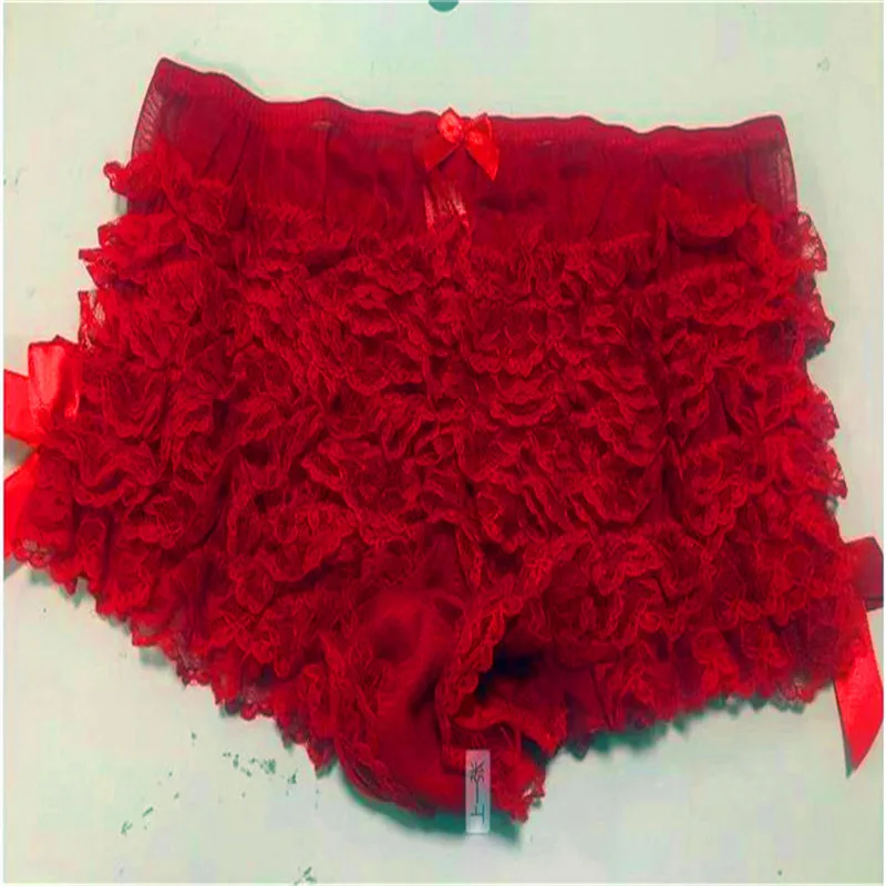 Women\'s Ruffled Lace Bloomers Knickers Fashion Panties for Ladies Sexy Lingerie Burlesque bo Peep Panty Frilly Knickers