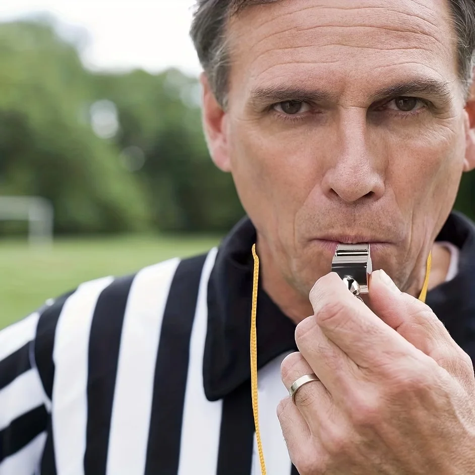 Stainless Steel Referee Whistle Loud Sound Multiple Sizes for Coach School Outdoor Sports Training