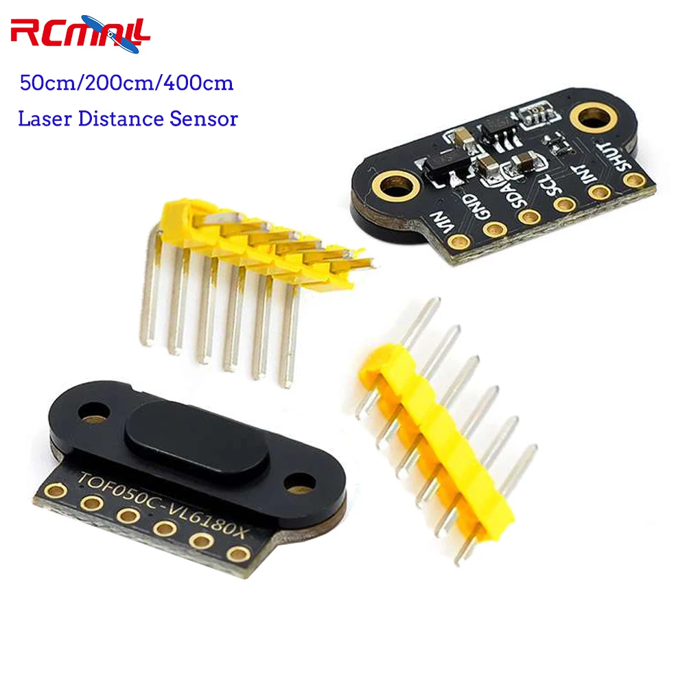 

RCmall Laser Distance Sensor Module TOF050C 200C 400C ToF Time-of-Flight Distance IIC Output Measuring Range 50cm 200cm 400cm