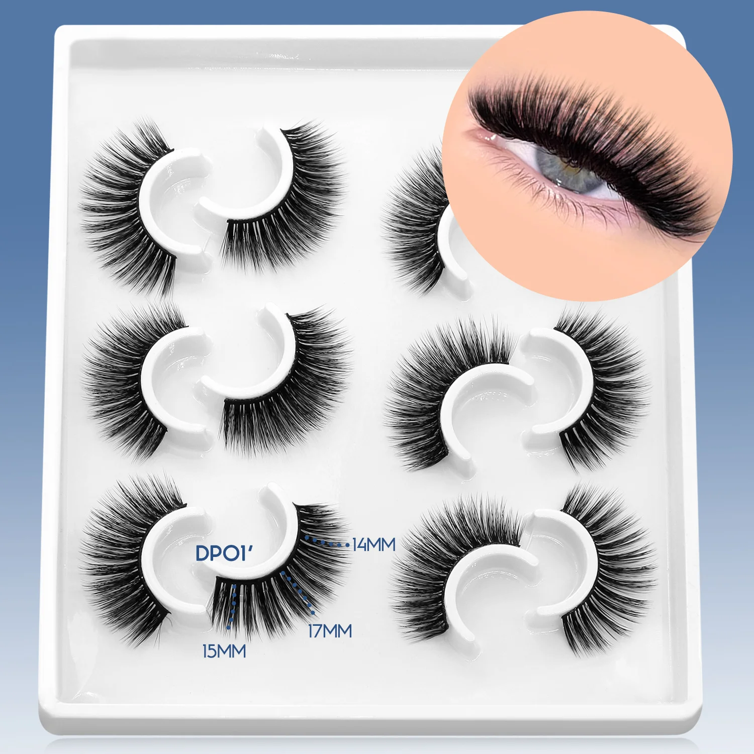 Comfortable Wear Faux Mink Lashes Stereo Multi-layer Dense Thick False Eyelashes Segmented Grafting Eyelashes