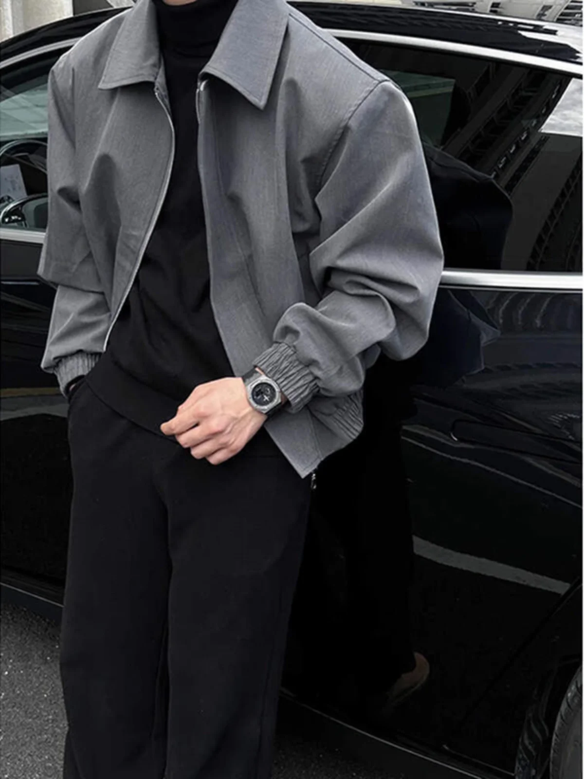 

Мужская демисезонная куртка с глубокими подплечниками, утепленная, в американском стиле, премиум-класса, для зрелых мужчин, повседневная, элегантная.